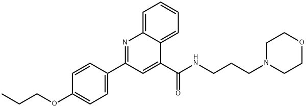 N-(3-morpholin-4-ylpropyl)-2-(4-propoxyphenyl)quinoline-4-carboxamide Struktur