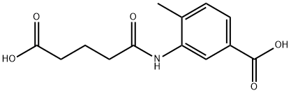 3-(4-carboxybutanoylamino)-4-methylbenzoic acid Struktur