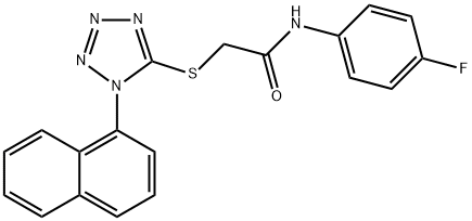 N-(4-fluorophenyl)-2-(1-naphthalen-1-yltetrazol-5-yl)sulfanylacetamide Struktur