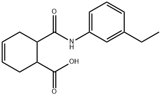 6-[(3-ethylphenyl)carbamoyl]cyclohex-3-ene-1-carboxylic acid Struktur