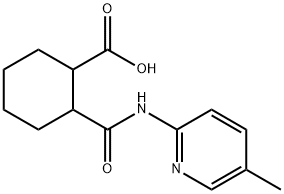 2-[(5-methylpyridin-1-ium-2-yl)carbamoyl]cyclohexane-1-carboxylate Struktur