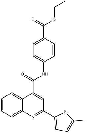 ethyl 4-[[2-(5-methylthiophen-2-yl)quinoline-4-carbonyl]amino]benzoate Struktur