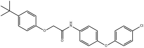 2-(4-tert-butylphenoxy)-N-[4-(4-chlorophenoxy)phenyl]acetamide Struktur