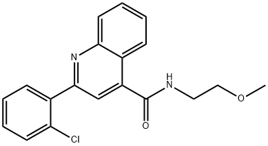 2-(2-chlorophenyl)-N-(2-methoxyethyl)quinoline-4-carboxamide Struktur