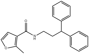 N-(3,3-diphenylpropyl)-2-methylfuran-3-carboxamide Struktur