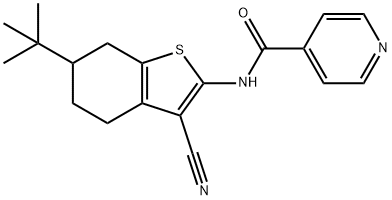 N-(6-tert-butyl-3-cyano-4,5,6,7-tetrahydro-1-benzothiophen-2-yl)pyridine-4-carboxamide Struktur