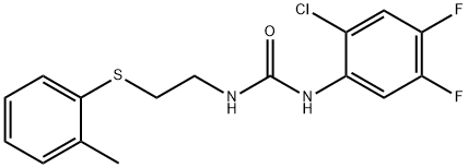 1-(2-chloro-4,5-difluorophenyl)-3-[2-(2-methylphenyl)sulfanylethyl]urea Struktur