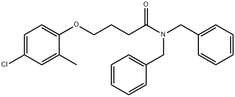 N,N-dibenzyl-4-(4-chloro-2-methylphenoxy)butanamide Struktur