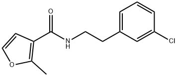 N-[2-(3-chlorophenyl)ethyl]-2-methylfuran-3-carboxamide Struktur