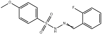 N-[(E)-(2-fluorophenyl)methylideneamino]-4-methoxybenzenesulfonamide Struktur