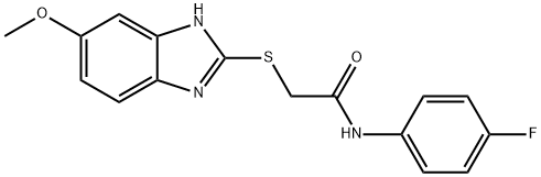 N-(4-fluorophenyl)-2-[(6-methoxy-1H-benzimidazol-2-yl)sulfanyl]acetamide Structure