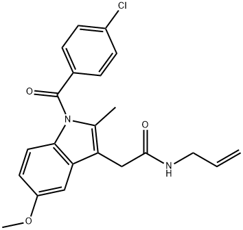 2-[1-(4-chlorobenzoyl)-5-methoxy-2-methylindol-3-yl]-N-prop-2-enylacetamide Struktur