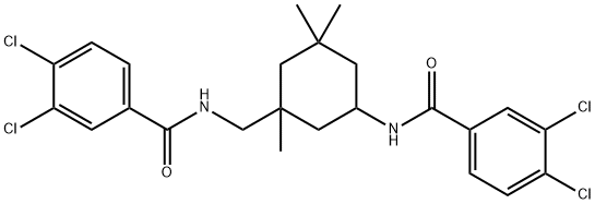 3,4-dichloro-N-[[5-[(3,4-dichlorobenzoyl)amino]-1,3,3-trimethylcyclohexyl]methyl]benzamide Struktur