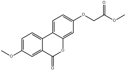 methyl 2-(8-methoxy-6-oxobenzo[c]chromen-3-yl)oxyacetate Struktur