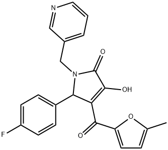 2-(4-fluorophenyl)-4-hydroxy-3-(5-methylfuran-2-carbonyl)-1-(pyridin-3-ylmethyl)-2H-pyrrol-5-one Struktur