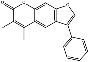 5,6-dimethyl-3-phenylfuro[3,2-g]chromen-7-one Struktur