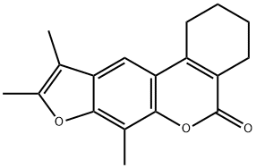 7,9,10-trimethyl-1,2,3,4-tetrahydro-[1]benzofuro[6,5-c]isochromen-5-one Struktur