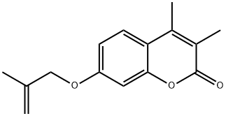 3,4-dimethyl-7-(2-methylprop-2-enoxy)chromen-2-one Struktur