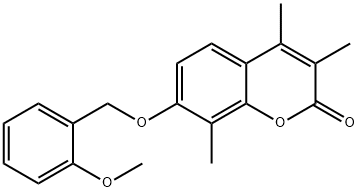 7-[(2-methoxyphenyl)methoxy]-3,4,8-trimethylchromen-2-one Struktur