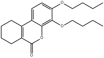 3,4-dibutoxy-7,8,9,10-tetrahydrobenzo[c]chromen-6-one Struktur