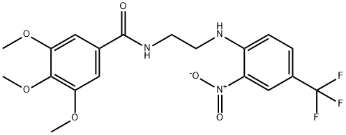 3,4,5-trimethoxy-N-[2-[2-nitro-4-(trifluoromethyl)anilino]ethyl]benzamide Struktur