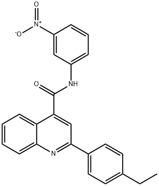 2-(4-ethylphenyl)-N-(3-nitrophenyl)quinoline-4-carboxamide Struktur