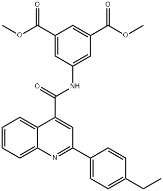 dimethyl 5-[[2-(4-ethylphenyl)quinoline-4-carbonyl]amino]benzene-1,3-dicarboxylate Struktur