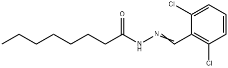 N-[(E)-(2,6-dichlorophenyl)methylideneamino]octanamide Struktur