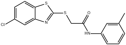 2-[(5-chloro-1,3-benzothiazol-2-yl)sulfanyl]-N-(3-methylphenyl)acetamide Struktur