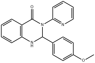 2-(4-methoxyphenyl)-3-pyridin-2-yl-1,2-dihydroquinazolin-4-one Struktur