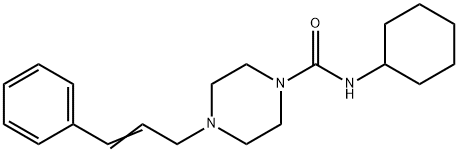 N-cyclohexyl-4-[(E)-3-phenylprop-2-enyl]piperazine-1-carboxamide Struktur