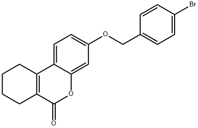 3-[(4-bromophenyl)methoxy]-7,8,9,10-tetrahydrobenzo[c]chromen-6-one Struktur