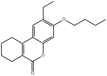 3-butoxy-2-ethyl-7,8,9,10-tetrahydrobenzo[c]chromen-6-one Struktur