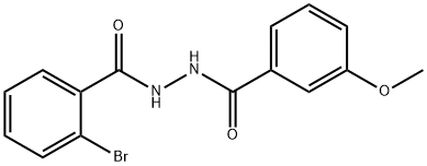 2-bromo-N'-(3-methoxybenzoyl)benzohydrazide Struktur