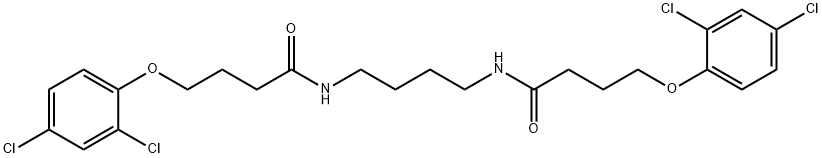 4-(2,4-dichlorophenoxy)-N-[4-[4-(2,4-dichlorophenoxy)butanoylamino]butyl]butanamide Struktur