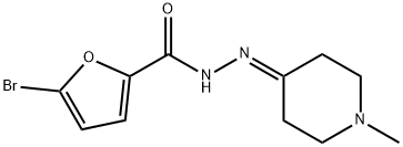 5-bromo-N-[(1-methylpiperidin-4-ylidene)amino]furan-2-carboxamide Struktur