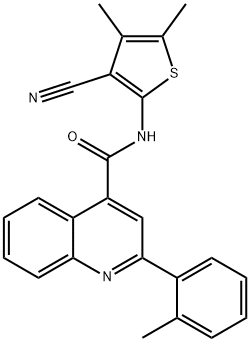 N-(3-cyano-4,5-dimethylthiophen-2-yl)-2-(2-methylphenyl)quinoline-4-carboxamide Struktur