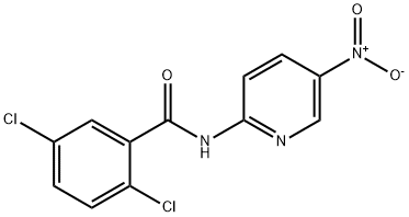 2,5-dichloro-N-(5-nitropyridin-2-yl)benzamide Struktur