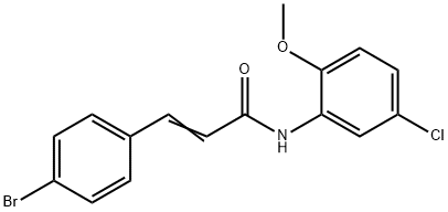 (E)-3-(4-bromophenyl)-N-(5-chloro-2-methoxyphenyl)prop-2-enamide Struktur