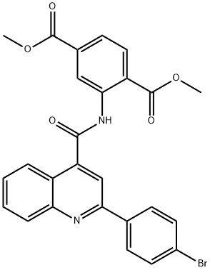 dimethyl 2-[[2-(4-bromophenyl)quinoline-4-carbonyl]amino]benzene-1,4-dicarboxylate Struktur