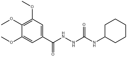 1-cyclohexyl-3-[(3,4,5-trimethoxybenzoyl)amino]urea Struktur