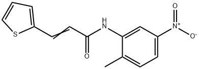 (E)-N-(2-methyl-5-nitrophenyl)-3-thiophen-2-ylprop-2-enamide Struktur