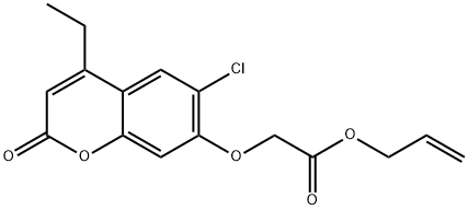 prop-2-enyl 2-(6-chloro-4-ethyl-2-oxochromen-7-yl)oxyacetate Struktur