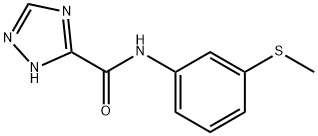 N-(3-methylsulfanylphenyl)-1H-1,2,4-triazole-5-carboxamide Struktur