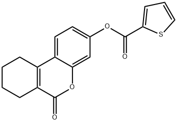 (6-oxo-7,8,9,10-tetrahydrobenzo[c]chromen-3-yl) thiophene-2-carboxylate Struktur