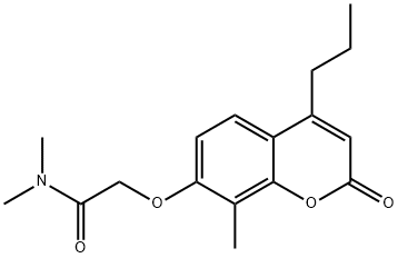 N,N-dimethyl-2-(8-methyl-2-oxo-4-propylchromen-7-yl)oxyacetamide Struktur