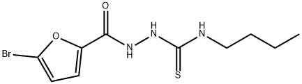 1-[(5-bromofuran-2-carbonyl)amino]-3-butylthiourea Struktur