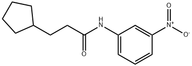 3-cyclopentyl-N-(3-nitrophenyl)propanamide Struktur