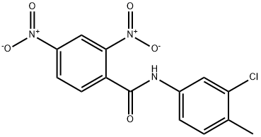 N-(3-chloro-4-methylphenyl)-2,4-dinitrobenzamide Struktur