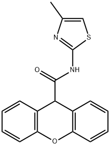 N-(4-methyl-1,3-thiazol-2-yl)-9H-xanthene-9-carboxamide Struktur